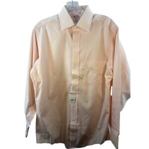 NWT Brooks Brothers Shirt Mens 14.5 - 32 Pink Button Up Traditional Fit No Iron